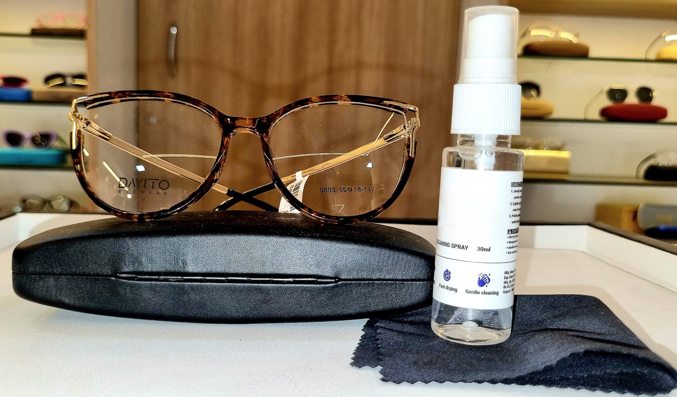 DAVITO-METAL ACETATE FRAME (Lens Cleaner, Cloth and Box Included)